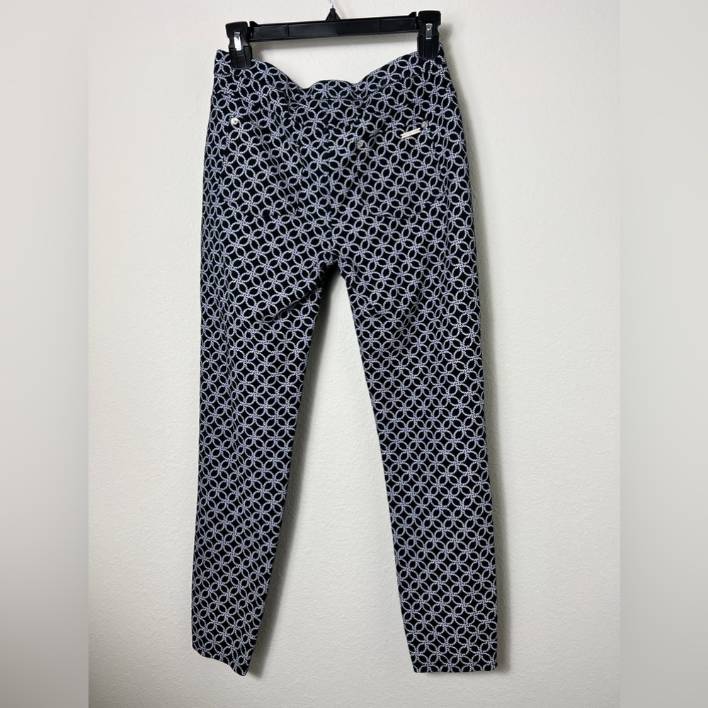 NWOT MICHAEL Michael Kors Geometric Rope Print Stretch Knit Twill Leggings, Sz S - Picture 5 of 9